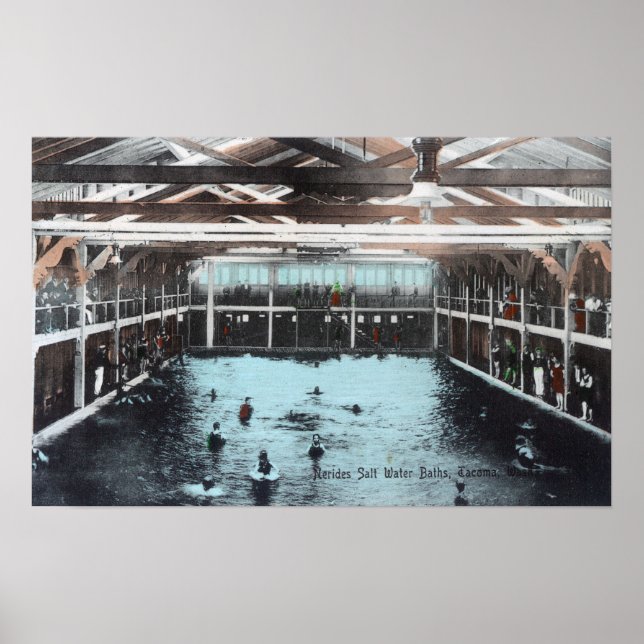 Interior View of Nerides Salt Water Baths Poster (Front)