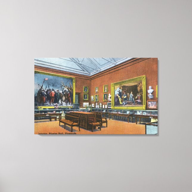 Interior View of Pilgrim Hall Canvas Print (Front)