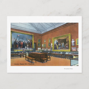 Interior View of Pilgrim Hall Postcard