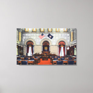 Interior View of State Capitol Senate Chamber Canvas Print