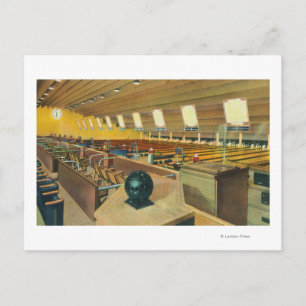 Interior View of Sunset Bowling Centre 2 Postcard