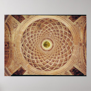 Interior view of the cupola in the chapel poster