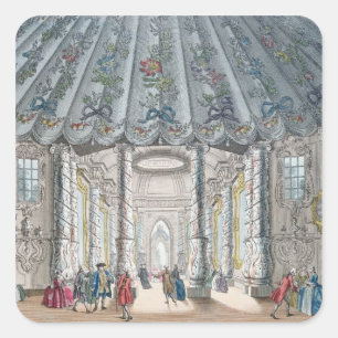 Interior View of the elegant music room Square Sticker