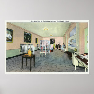 Interior View of the FDR Library, Exhibition Poster