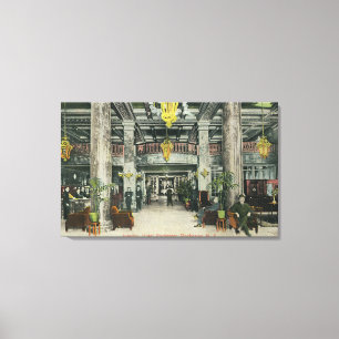 Interior View of the Hotel Rochester Lobby Canvas Print