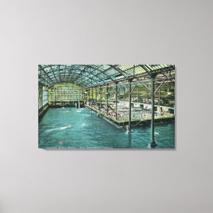 Interior View of the Indoor Sutro Baths Canvas Print