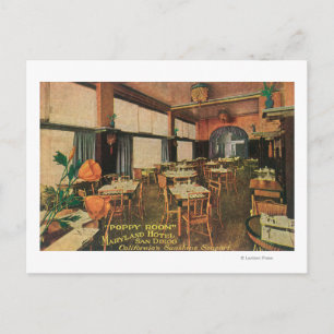 Interior View of the Poppy Room at Maryland Hote Postcard