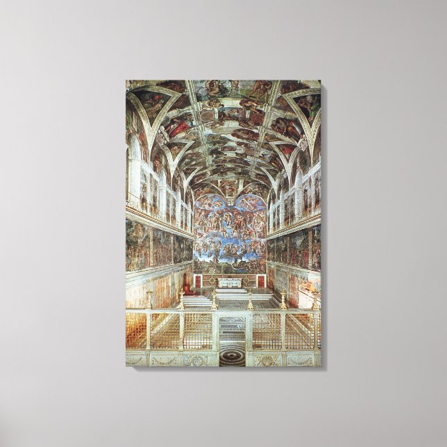 Interior view of the Sistine Chapel Canvas Print (Front)