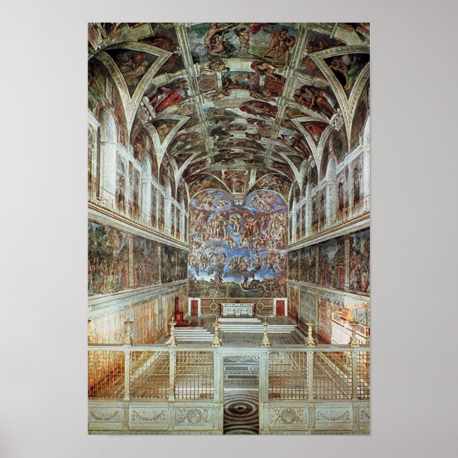Interior view of the Sistine Chapel Poster (Front)