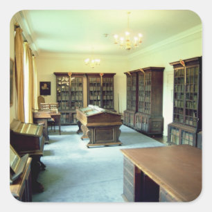 Interior view square sticker