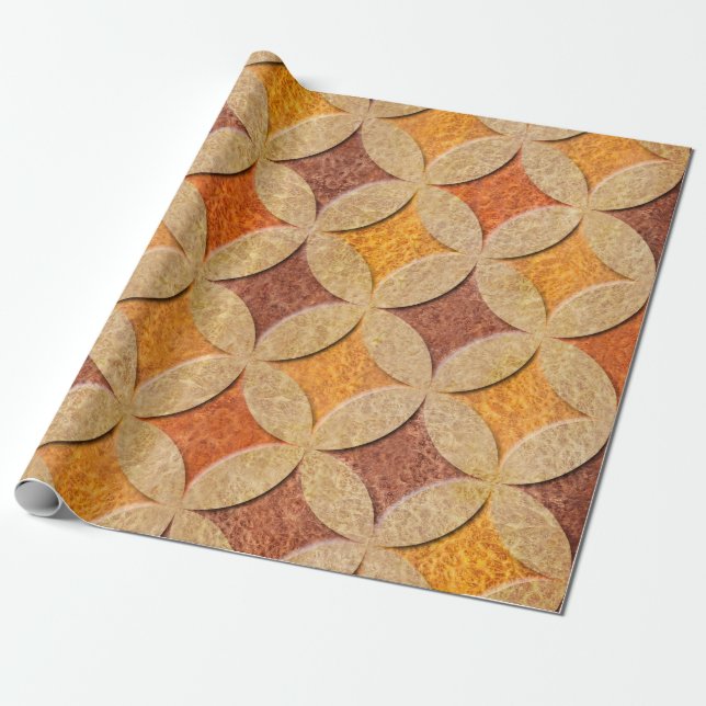Interior wall panel pattern - Arabic decor - seaml Wrapping Paper (Unrolled)
