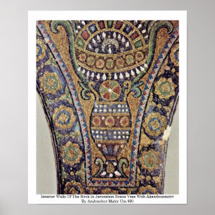 Interior Walls Of The Rock In Jerusalem Scene Vase Poster