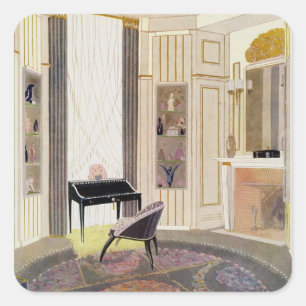Interior with furniture designed by Ruhlmann, from Square Sticker
