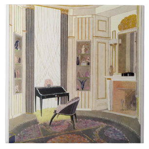 Interior with furniture designed by Ruhlmann, from Tile