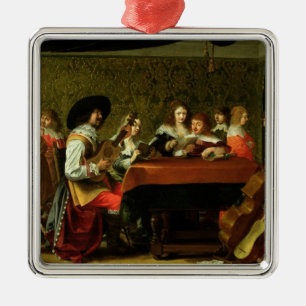Interior with Musicians and Singers Metal Tree Decoration
