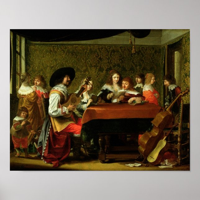 Interior with Musicians and Singers Poster (Front)