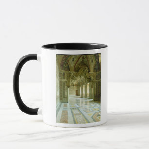 Interior with view of sculpted angels mug