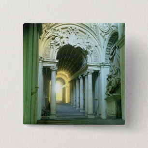 Interior with view of the staircase 15 cm square badge