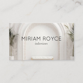 Interiors Designer Business Card White