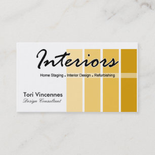 Interiors Home Staging Realty Designer business Card