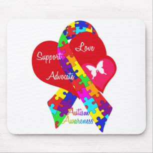 Interlaced Autism Ribbon Mouse Mat