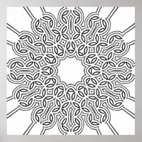 Interlaced Petal Loop Mandala Pattern Art Design