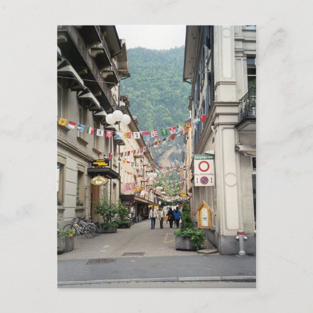 Interlaken shopping street postcard (Front)