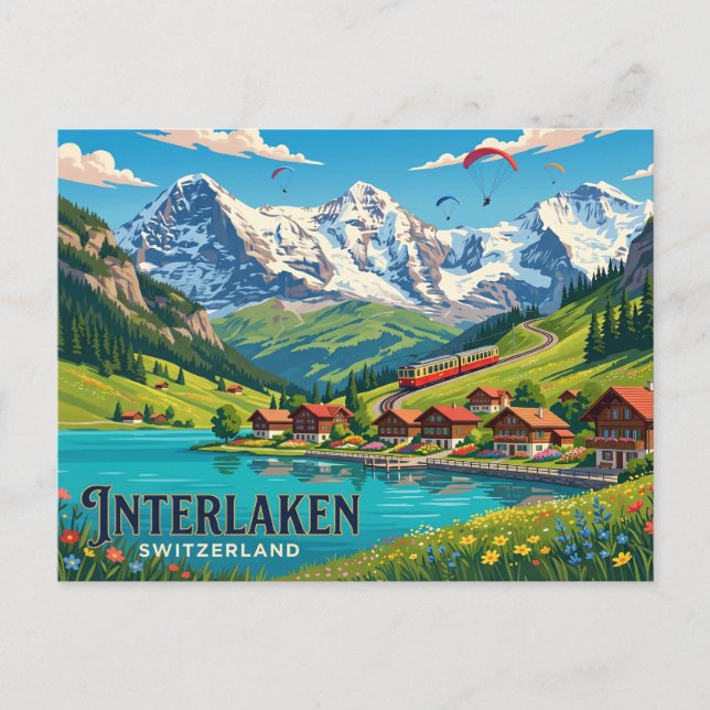 Interlaken Switzerland Postcard (Front)