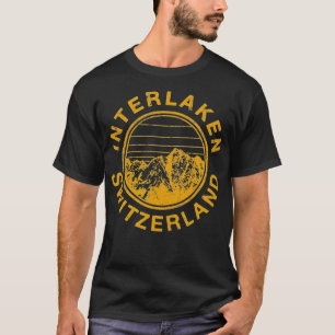 Interlaken Switzerland Swiss Retro Ski Vintage  T-Shirt