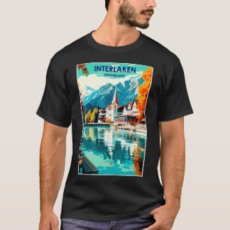 Interlaken Switzerland Vintage Travel And Tourism T-Shirt