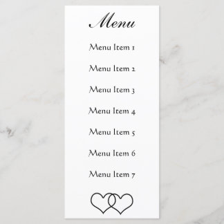 Interlocked Hearts - Black and White Menu