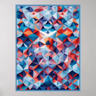 Interlocking Facets: A Tapestry of Light & Colour Poster