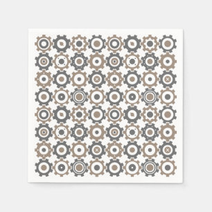 Interlocking Gears Pattern Napkin
