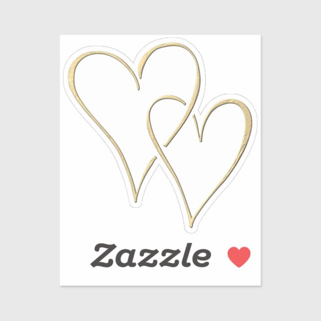 Interlocking Gold Hearts (Sheet)