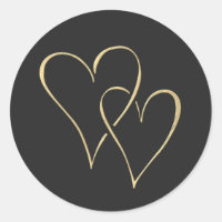 Interlocking Gold Hearts