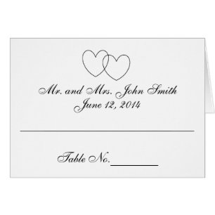 "Interlocking Hearts" Place Cards