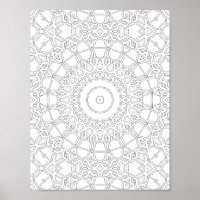 Interlocking Loopwork Colouring Page Pattern Art