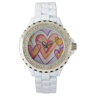 Interlocking Love Hearts Colourful Custom Watch