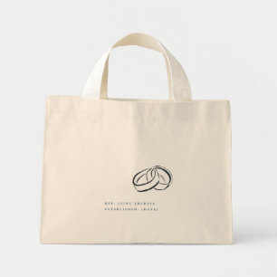 Interlocking Rings- Minimalist Union Gift Mini Tote Bag