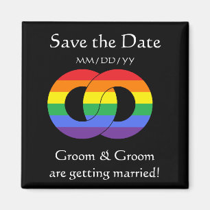 Interlocking Rings - rainbow - magnet