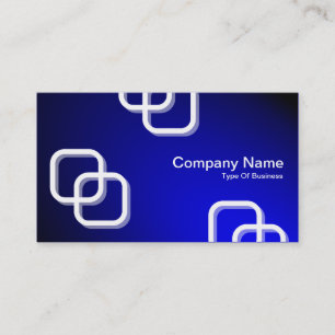 Interlocking Squares 3d - Spotlit - Blue Business Card