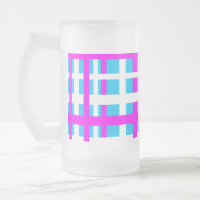 Interlocking Stripes White Pink Light Blue