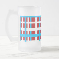Interlocking Stripes White Red Light Blue