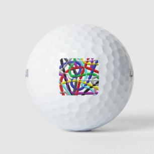 Interlocking tubes golf balls
