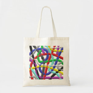 Interlocking tubes tote bag