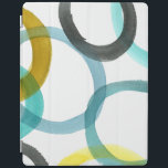 Interlocking Yellow & Blue Circles iPad Cover<br><div class="desc">A simple print of interlocking yellow and blue circles by Megan Meagher. The white background lets the colours of the circles pop. Purchase yours today!</div>