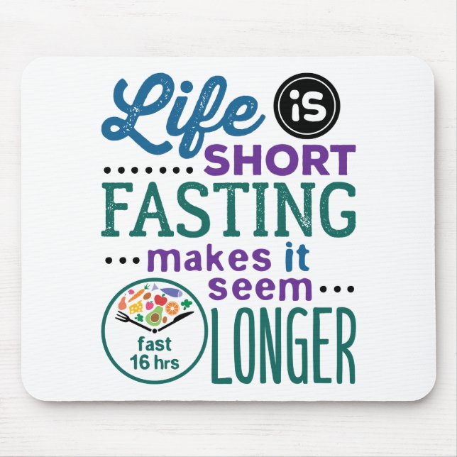 Intermittent Fasting OMAD Funny Quote Mouse Mat (Front)