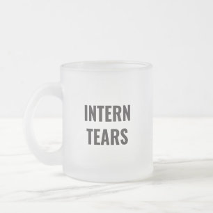 Intern Tear Frosted Glass Coffee Mug