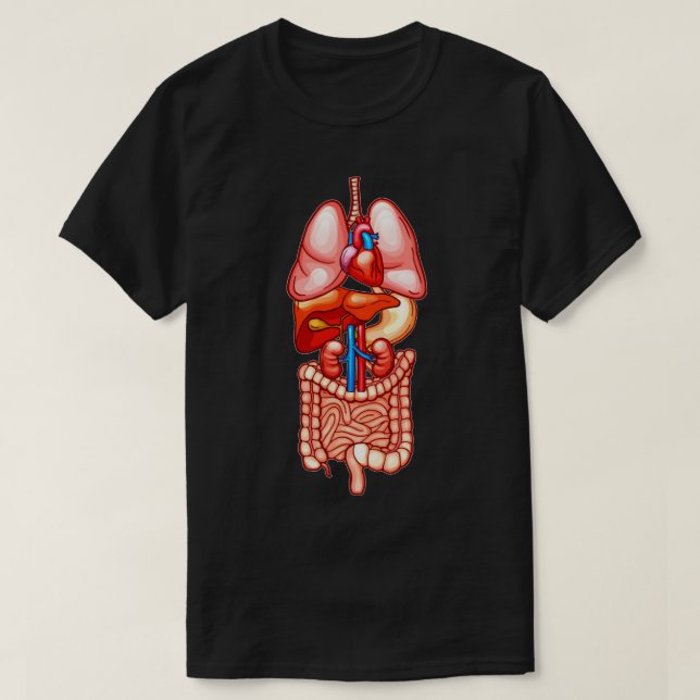 Internal Human Organs Viscera Halloween Party Cost T-Shirt (Design Front)