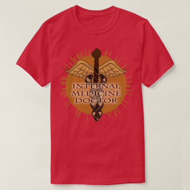Internal Medicine Doctor Caduceus 1 T-Shirt (Design Front)